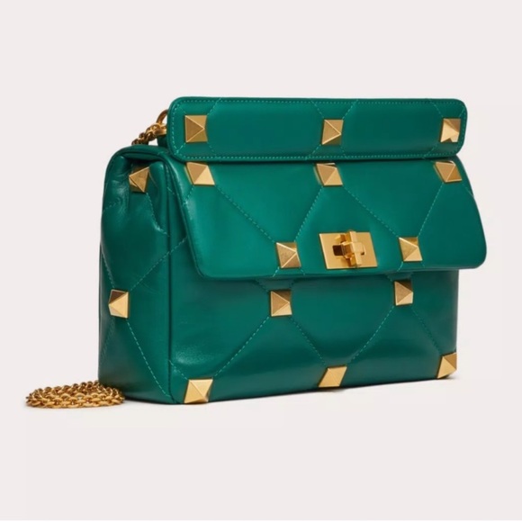 Valentino Roman Large Pyramid Rockstud Shoulder Handbag - Picture 2 of 11